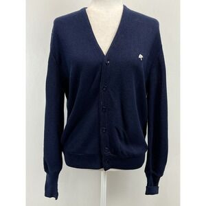 Vintage Arnie Cardigan Sweater Sz Small GUC Navy Arnold Palmer Union Made USA